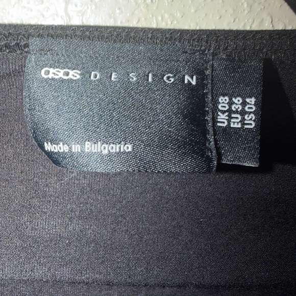 Asos Elegant Black Long Sleeve Dress size 4 - Picture 3 of 3